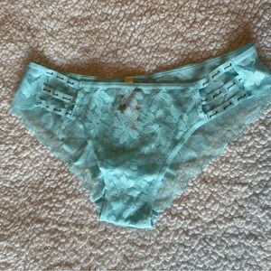 PINK Victoria's Secret Sheer Lace Bikini Panty - Light Aqua